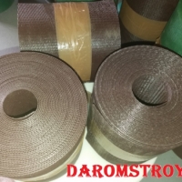 Бродюрная лена 30 см*10м коричневая